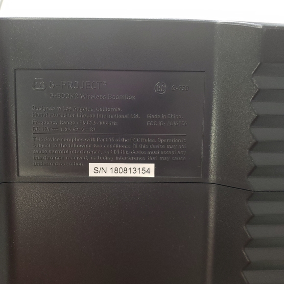 G-Project G-BOOM 2 Wireless Bluetooth Boombox Port - Picture 4 of 9